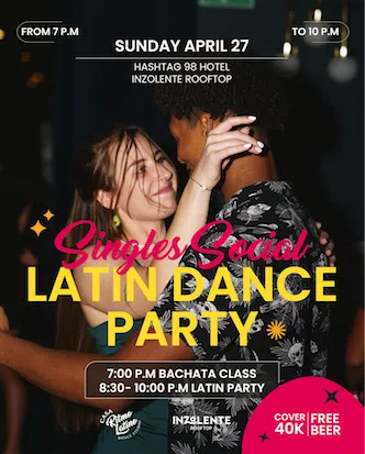 Singles Social Latin Party at a Rooftop in Medellin