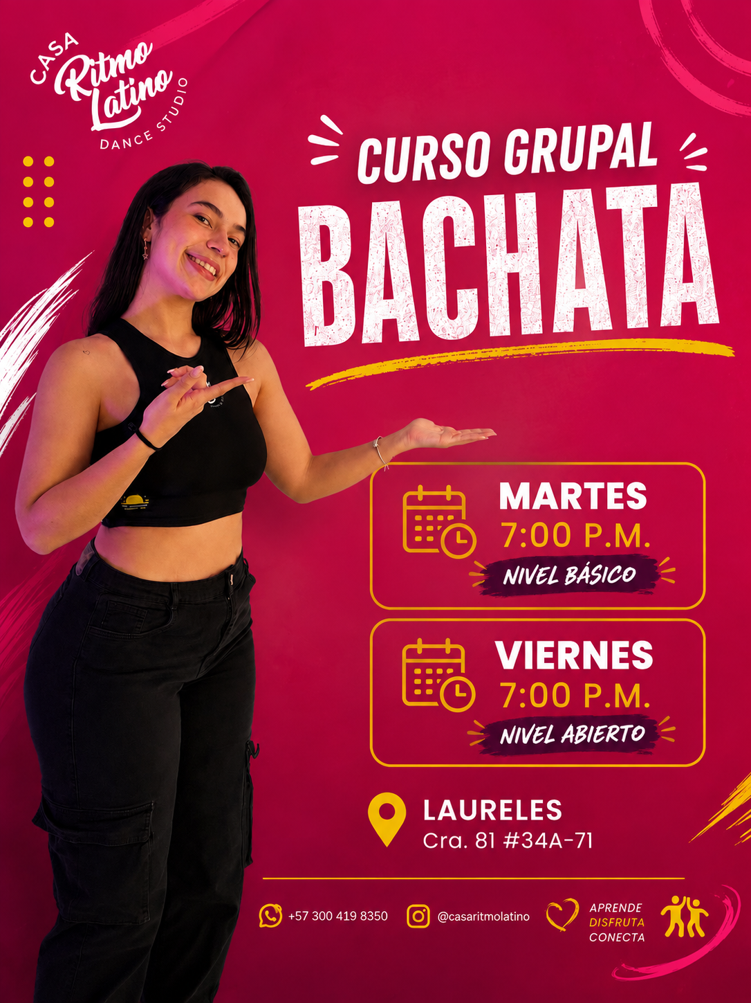 curso de bachata clases grupales de bachata en laureles medellin