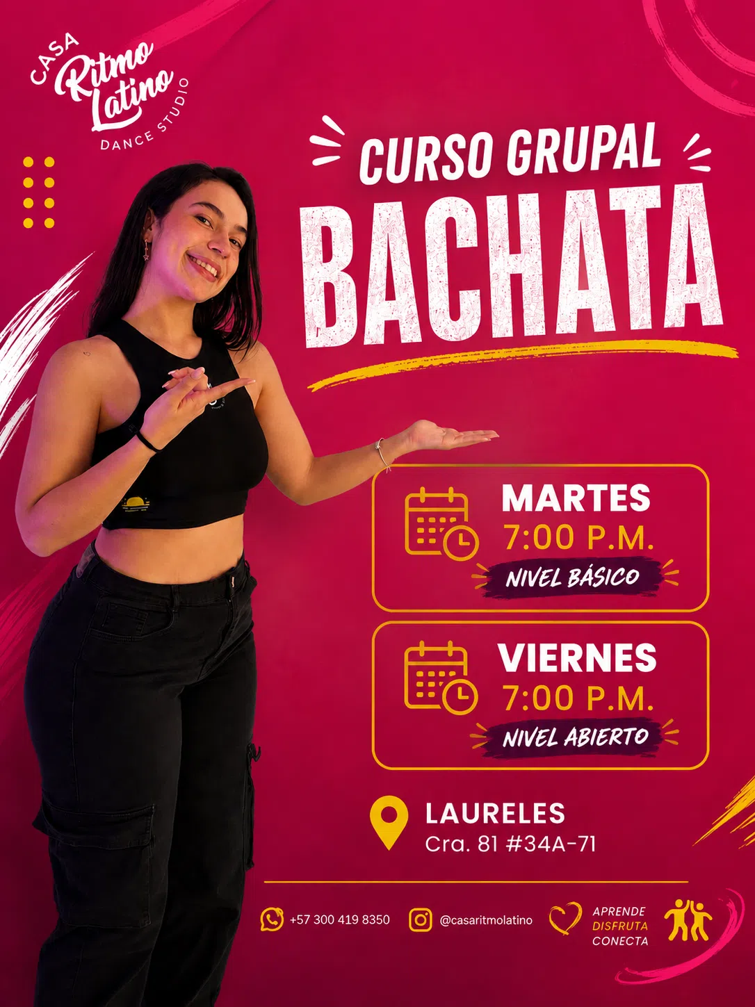 curso de bachata clases grupales de bachata en laureles medellin