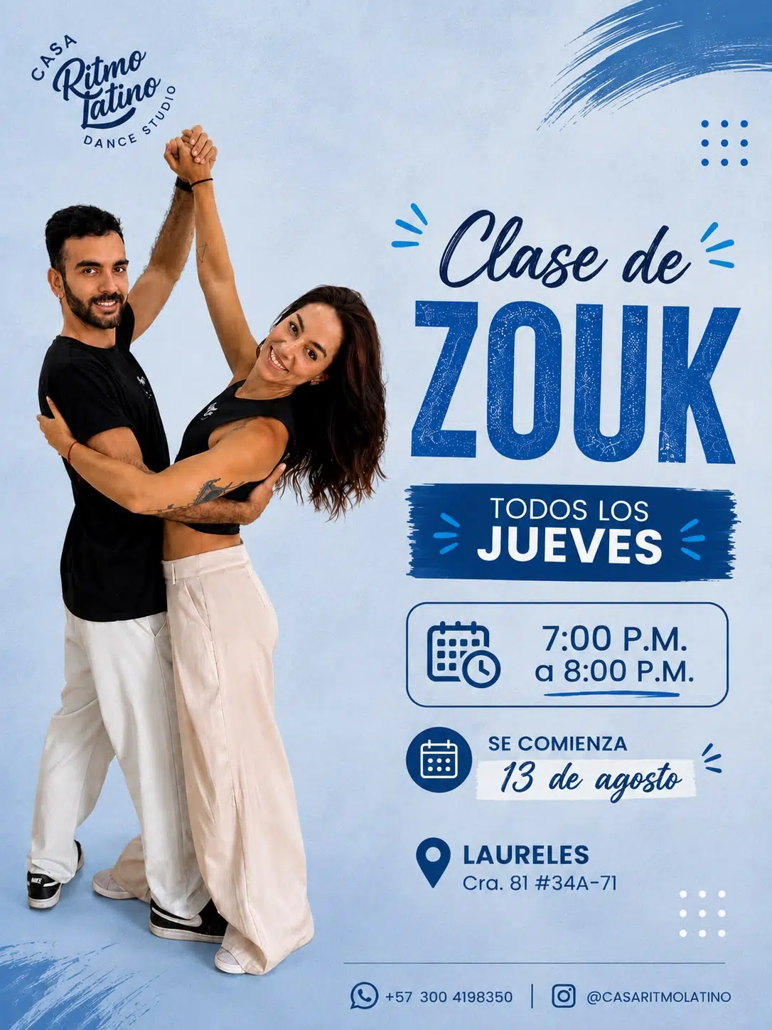 curso de zouk brasileño en medellin